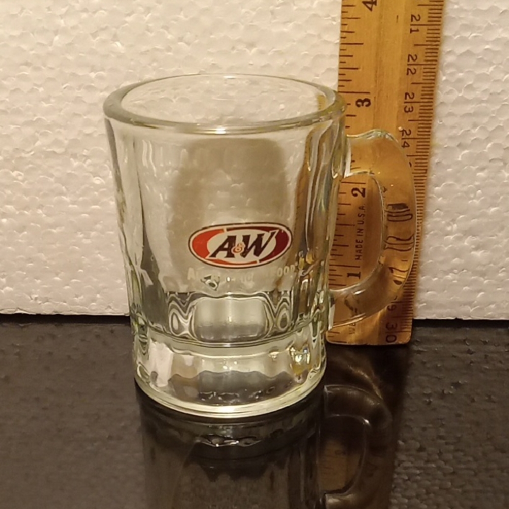 Vintage A&W root beer  glass mug sometimes referred as a baby mug.